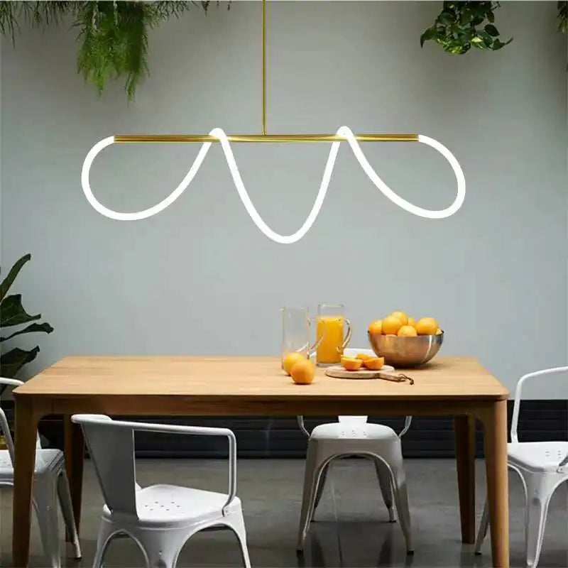 lustre simple note moderne design nordique pour restaurant - vue 5 sur 12