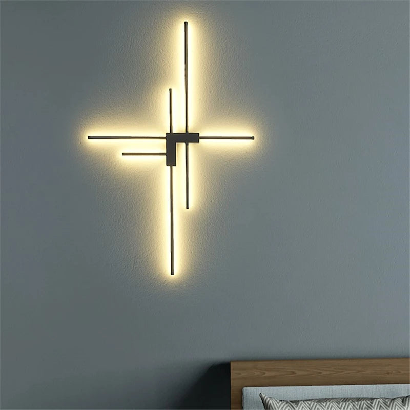 applique murale moderne design simple avec ligne de lumière led - vue 2 sur 22