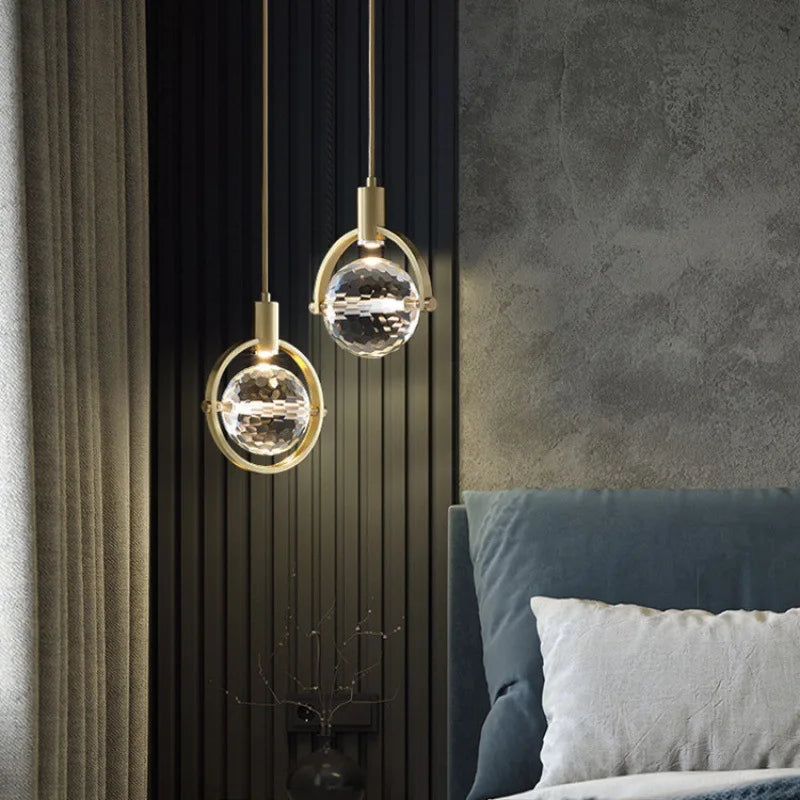 lustre postmoderne de luxe en cristal pour décoration de bar - vue 2 sur 8