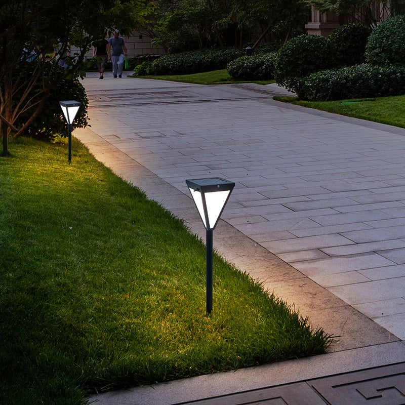Lampe de pelouse solaire extérieure LED lampe de stigmatisation rougeoyante sans électricité couloir de jardin moderne terrasse ronde lumières de pelouse imperméables - vue 6 sur 7