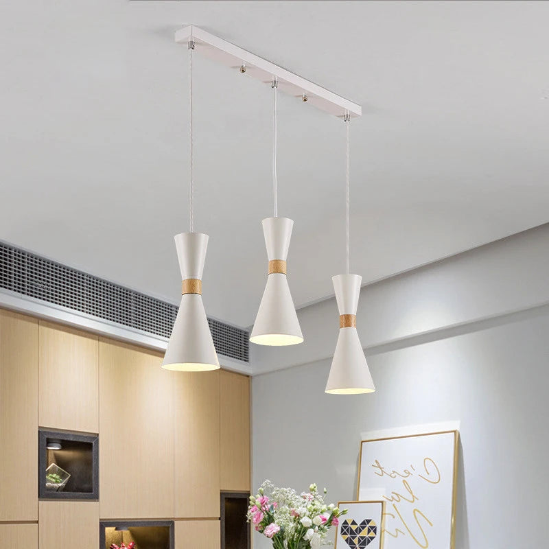 suspension moderne en bois créative macaron - vue 3 sur 17