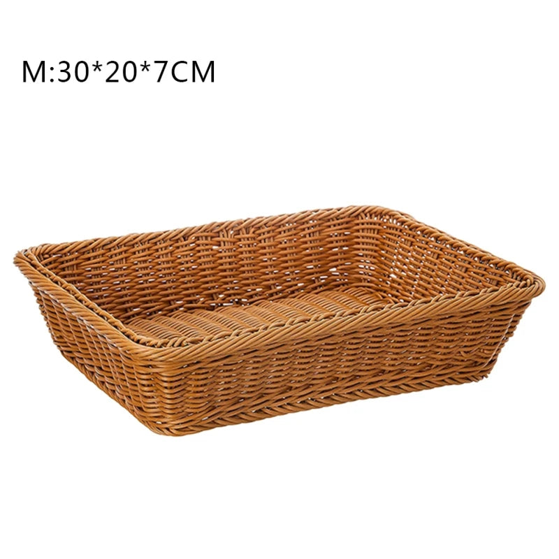 panier tissé à la main pour fruits et légumes rangement et pique-nique - vue 17 sur 29