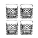 Lot 4 verres whisky relief style vintage resistants