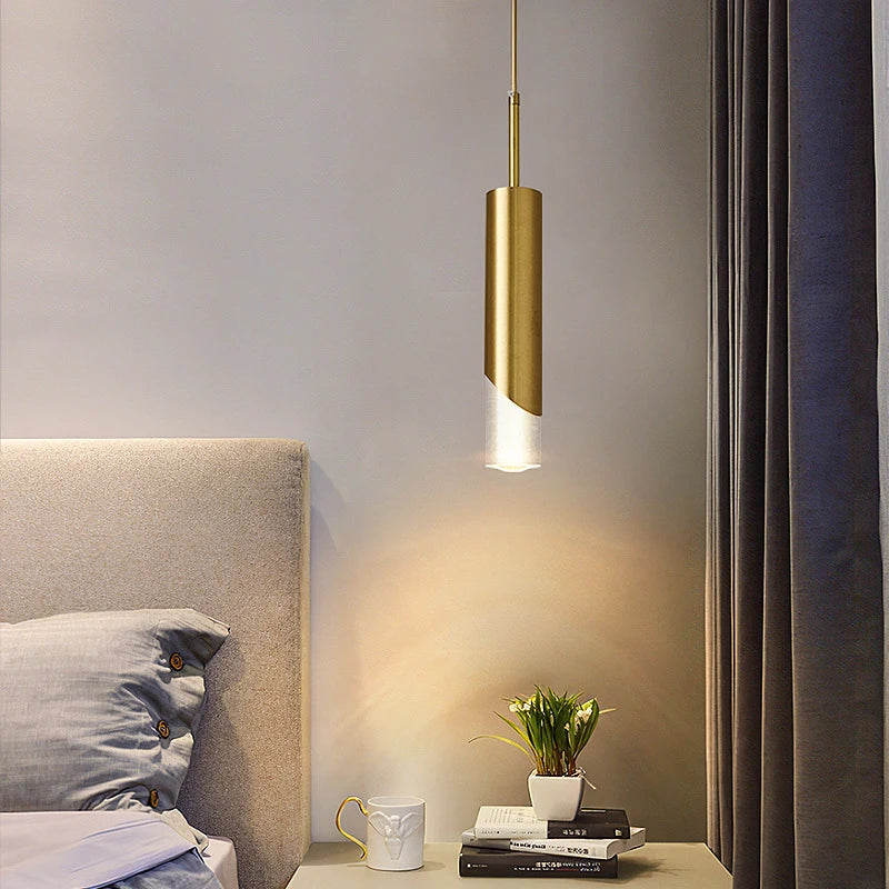 suspension en verre à led pour éclairage moderne intérieur