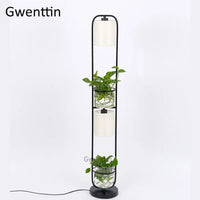 lampadaire moderne à led en verre pour décoration intérieure