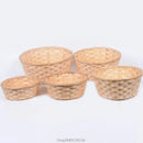panier en bambou tressé pour pain et collations