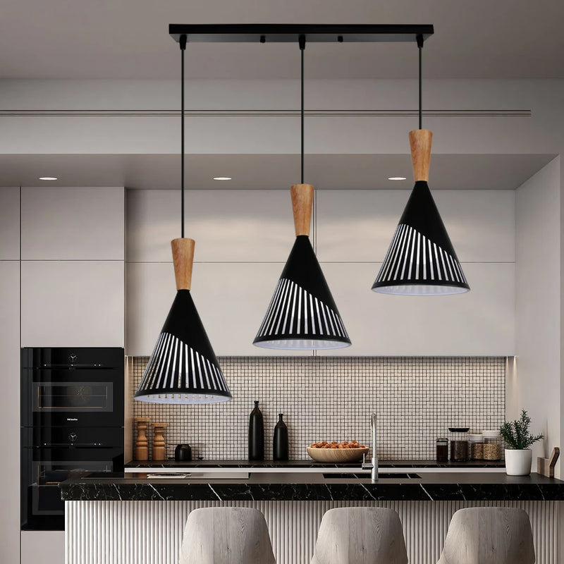 suspension loft vintage avec abat-jour industriel moderne