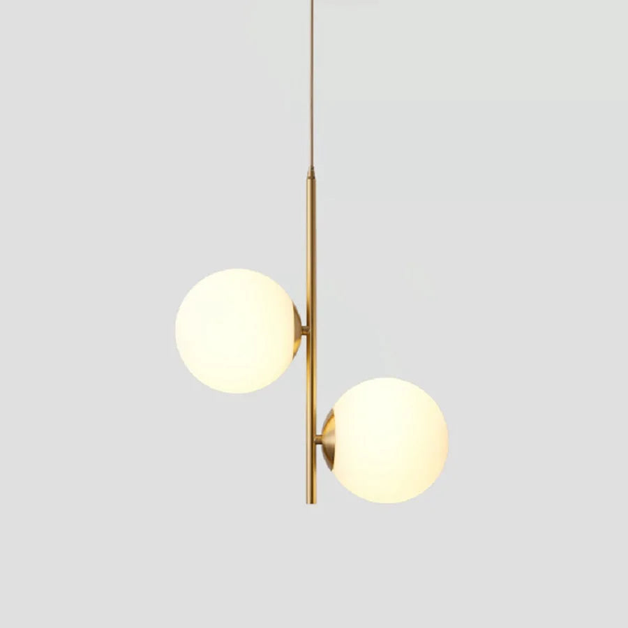 Moderne simple Cuivré Restaurant Suspension De Luxe Chevet Nordique Designer Créatif Personnalisé Acrylique Boule G9 Suspension - vue 4 sur 9