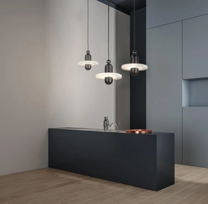 lampes suspendues led nordiques en marbre de luxe