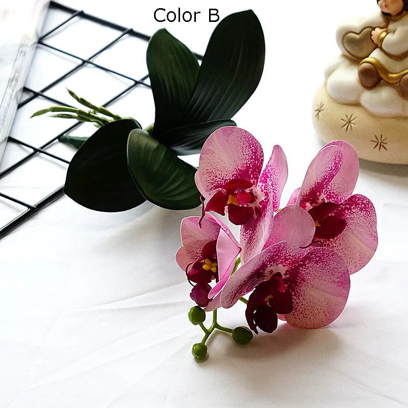 mini branche dorchidée artificielle pour décoration de mariage et domicile - vue 11 sur 13