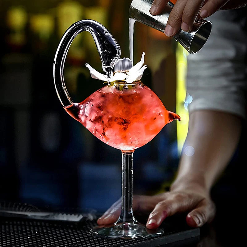 Verre cocktail créatif motifs animaux porc épic cygne - vue 5 sur 7