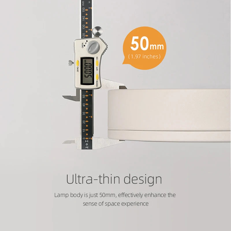 Plafonnier blanc et rond design à LED - vue 6 sur 6