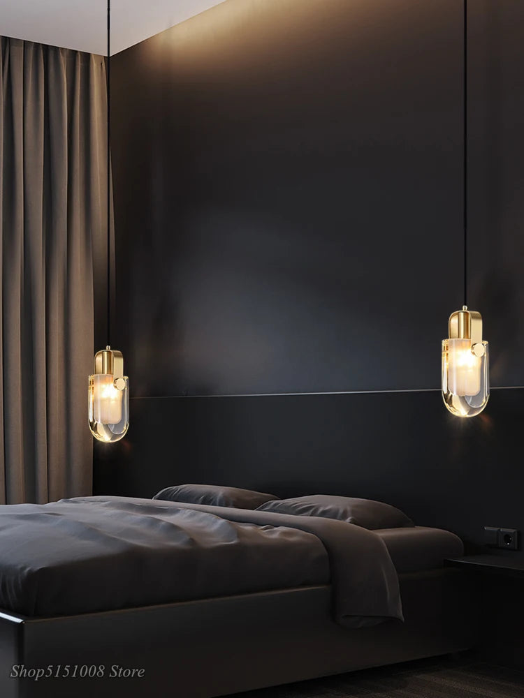 lampes suspendues en cristal nordique pour restaurant de luxe - vue 4 sur 7