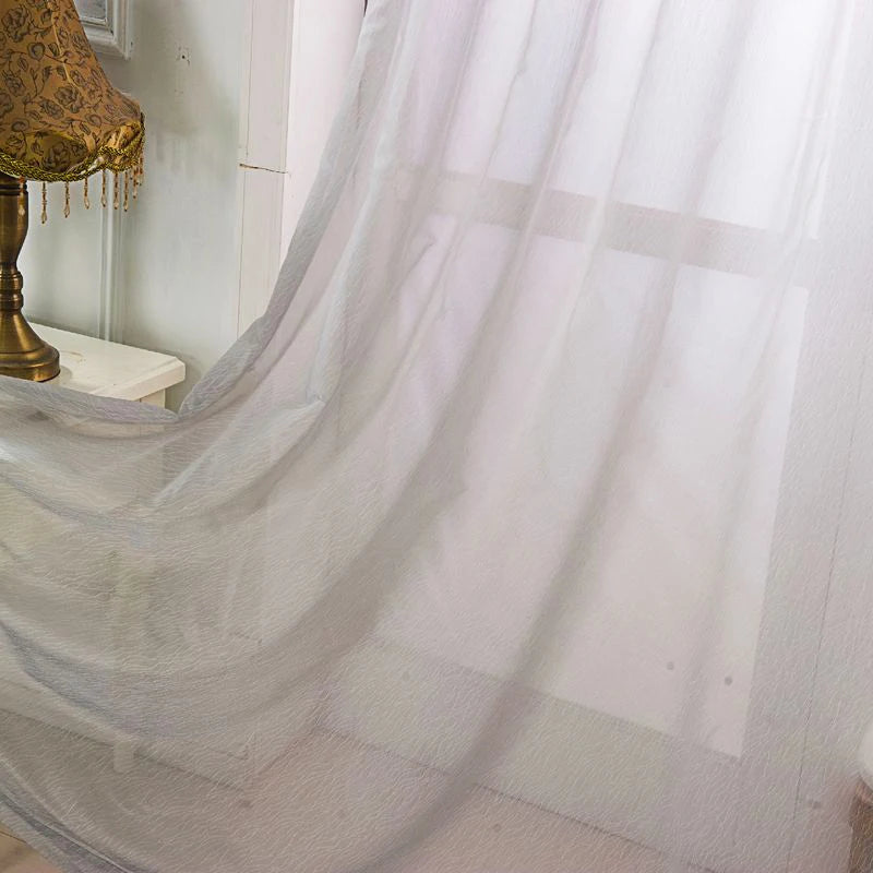 Voilage jacquard floral style rétro pour salon chambre