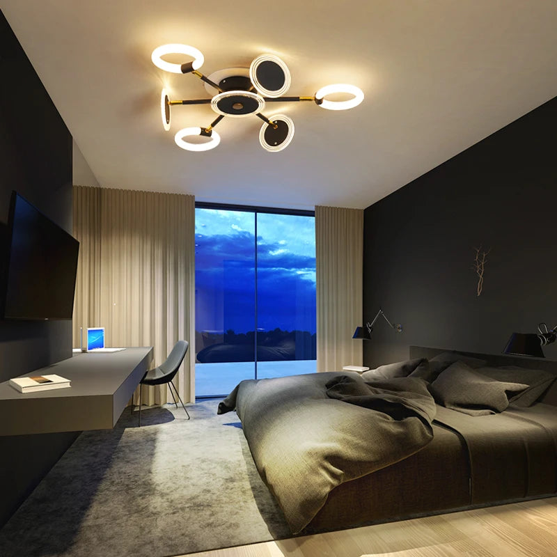 lustre LED design pour intérieur moderne et élégant - vue 7 sur 12