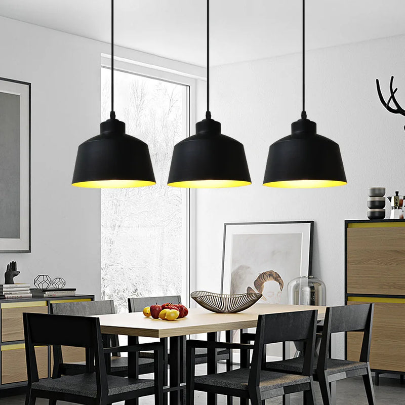 suspension loft nordique moderne avec 3 suspensions pour cuisine