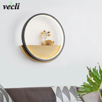 applique murale moderne led avec motif de cerf