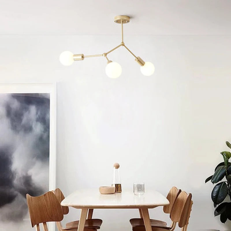 lustre moderne à plusieurs têtes pour intérieur créatif - vue 3 sur 27