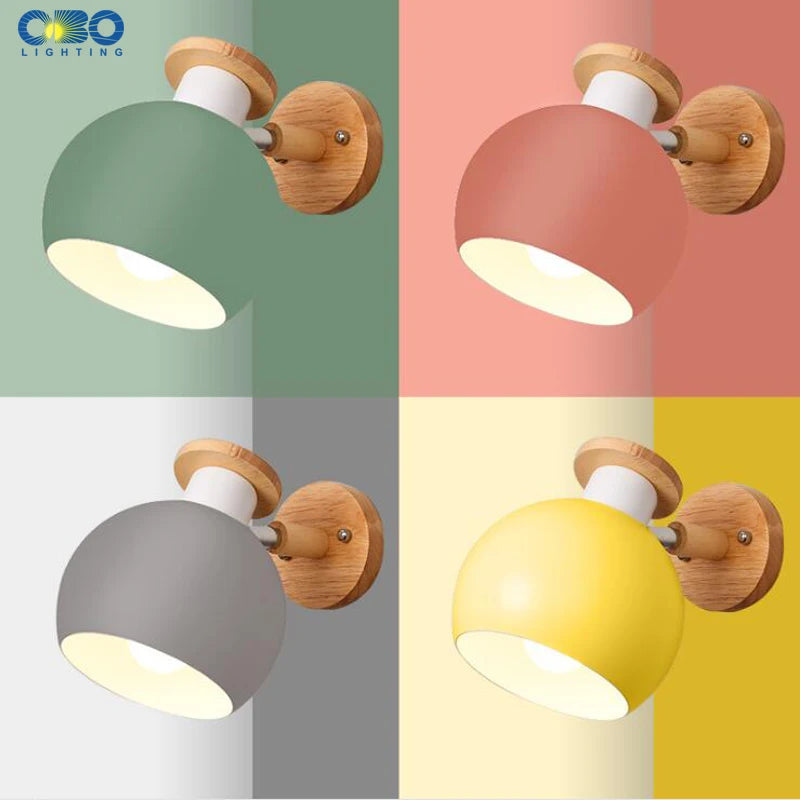 applique murale moderne en fer et bois à led - vue 3 sur 17