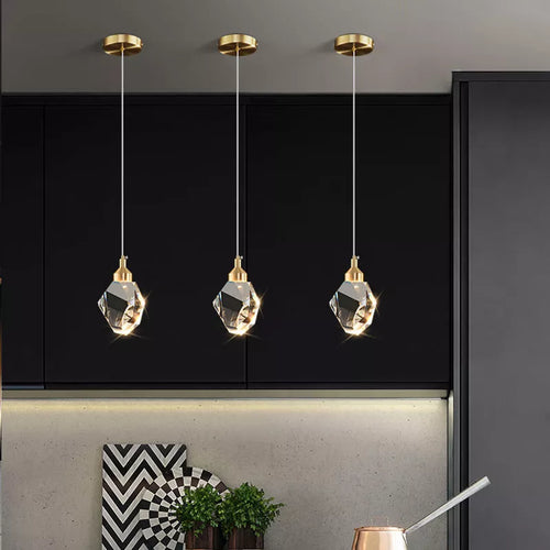 Suspension décoratif de chevet en verre cristal