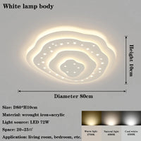 plafonnier moderne à leds réglable en acrylique