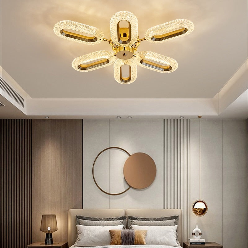 Plafonnier moderne LED en cristal ovale Marvona - vue 3 sur 9