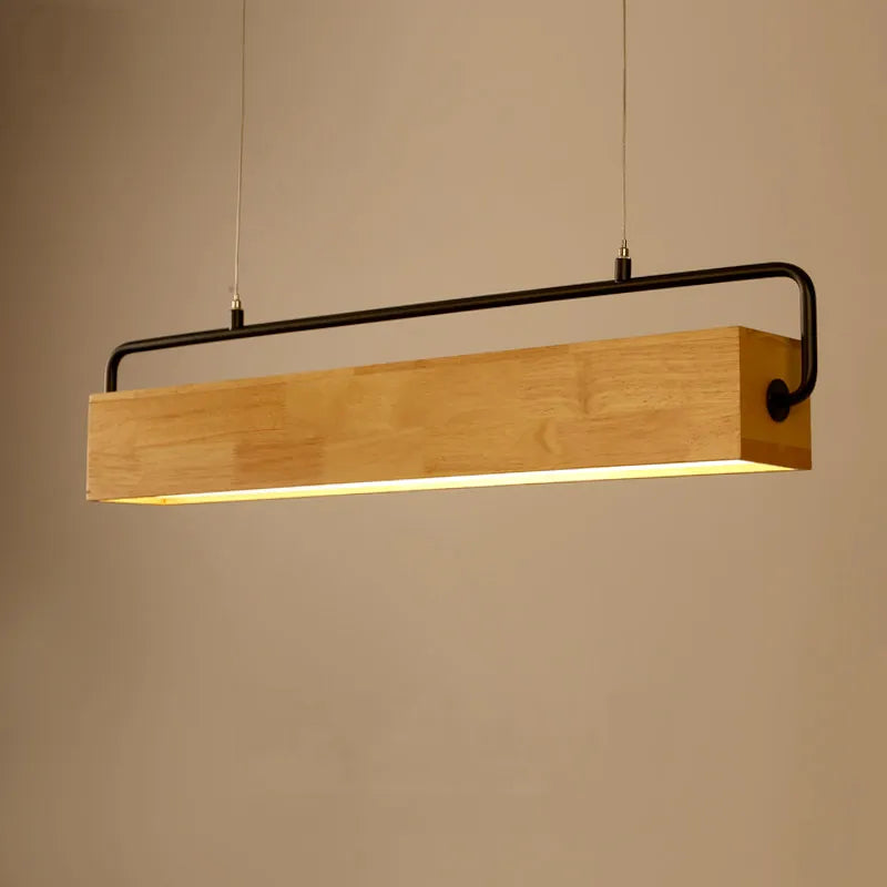 Suspension en bois nordiques LED lampes suspendues modernes pour salle à manger salon cuisine bureau boutique Bar café lampe suspendue à longue bande