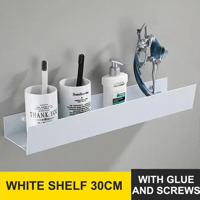 étagère murale pour rangement de salle de bain et cosmétiques - vue 10 sur 13