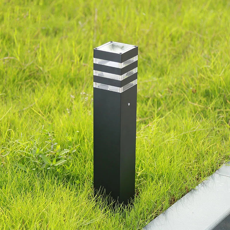 lampe extérieure carrée en aluminium led moderne pour jardin et parc - vue 8 sur 8