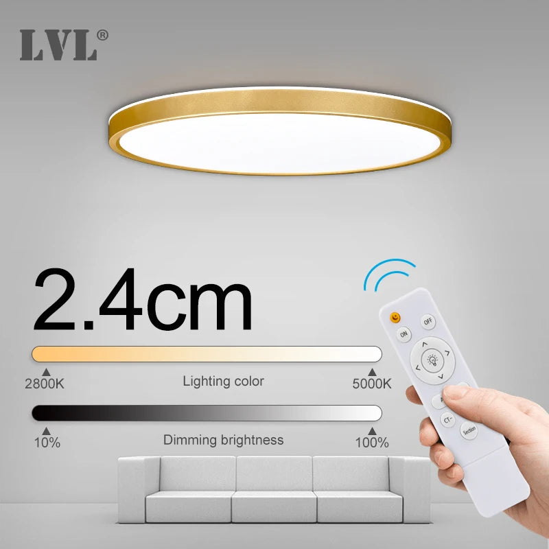 plafonnier led moderne télécommandé à intensité variable