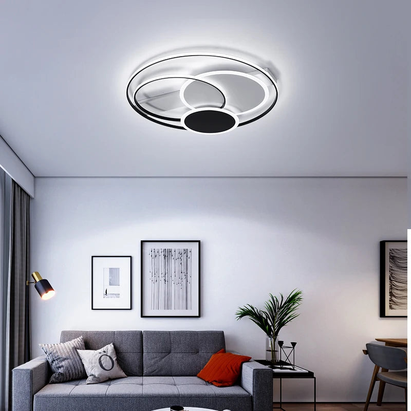 plafonnier moderne ultra mince design simple pour intérieur lumineux - vue 3 sur 12