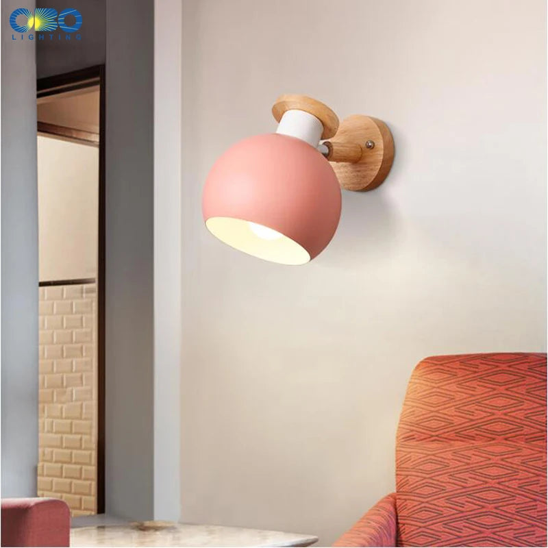 applique murale moderne en fer et bois à led - vue 7 sur 17
