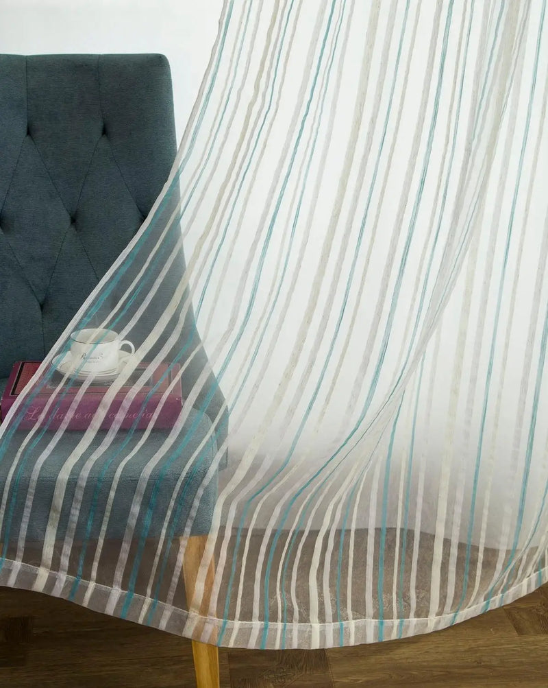 Voilage rayé style européen pour salon ou chambre