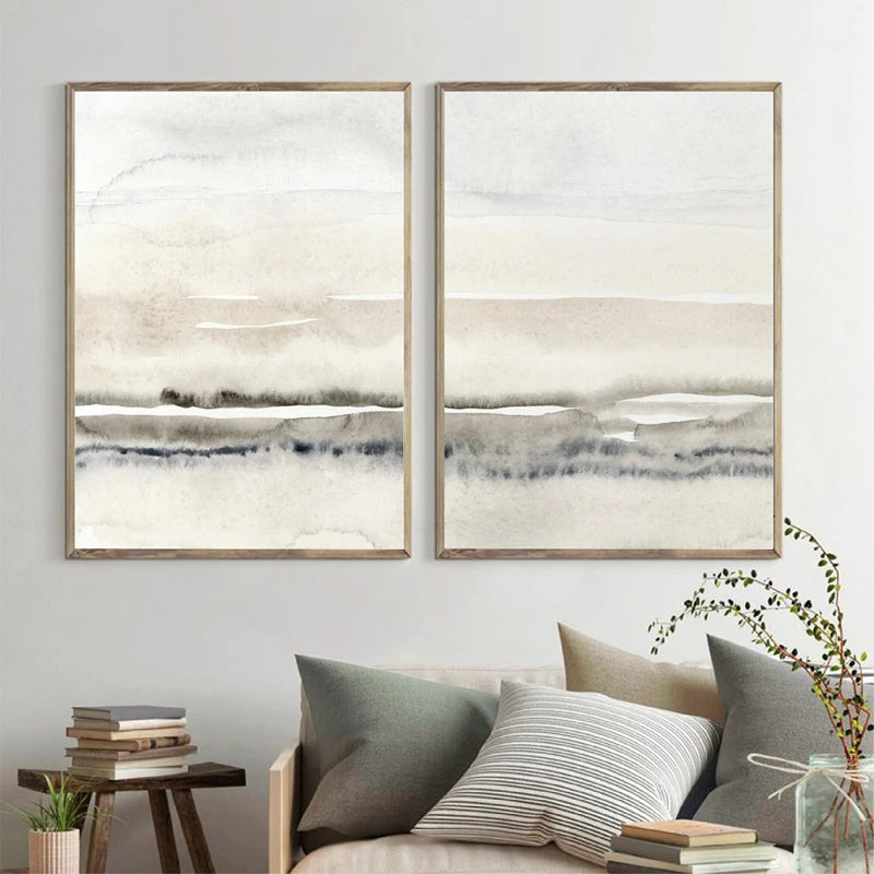 peintures abstraites minimalistes pour décoration moderne murale