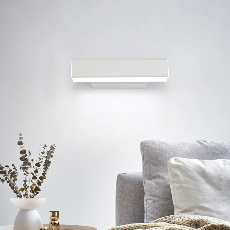 applique murale led moderne en bois décoration luminaires direction nordique - vue 4 sur 9