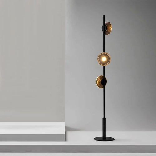 lampadaire postmoderne ceto lampe de sol design en verre et led