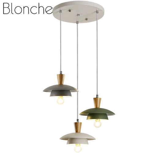 lustre moderne en fer forgé style macaron créatif pour intérieur