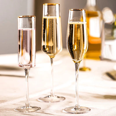 Flutes a champagne elegantes verre souffle main