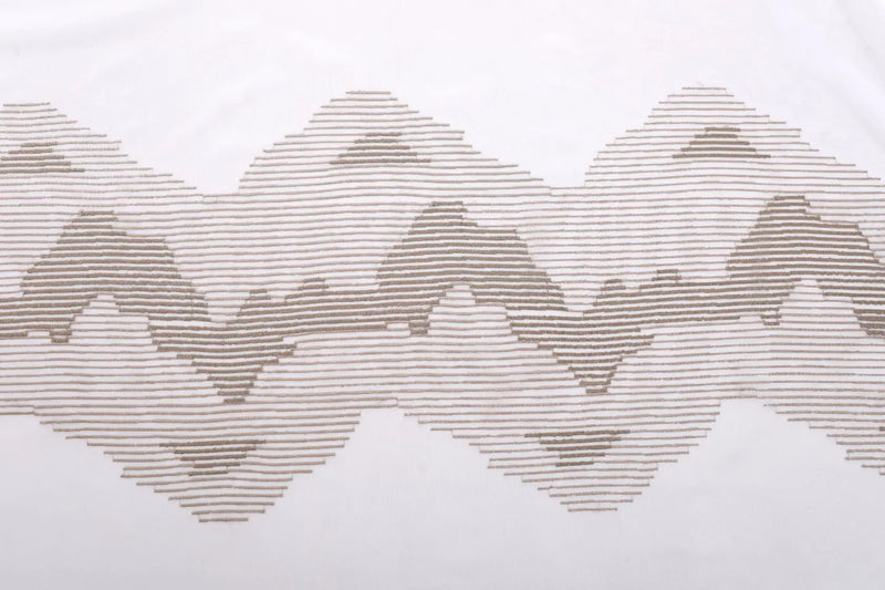 Voilage tulle brodé motifs géométriques style européen salon