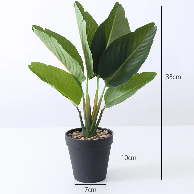 bananier tropical artificiel pot plantes décorations jungle réalistes