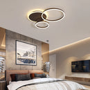 lustre éclairage variable noir moderne salon foyer