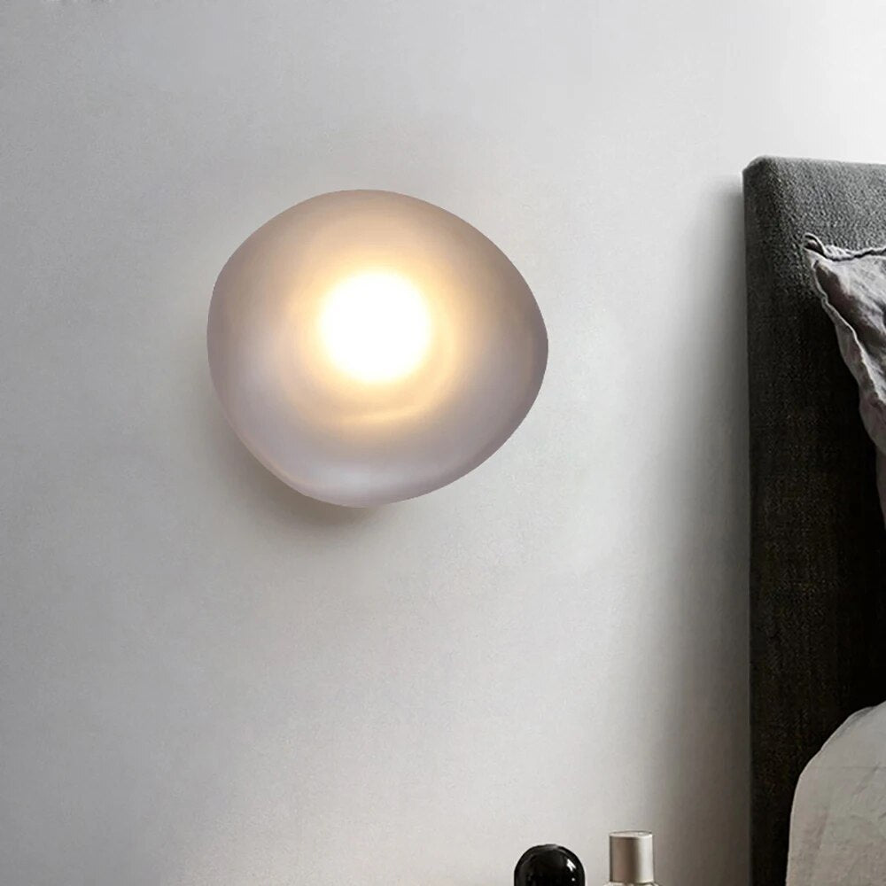 applique led nordique design moderne galet chambre escalier lumière - vue 4 sur 21