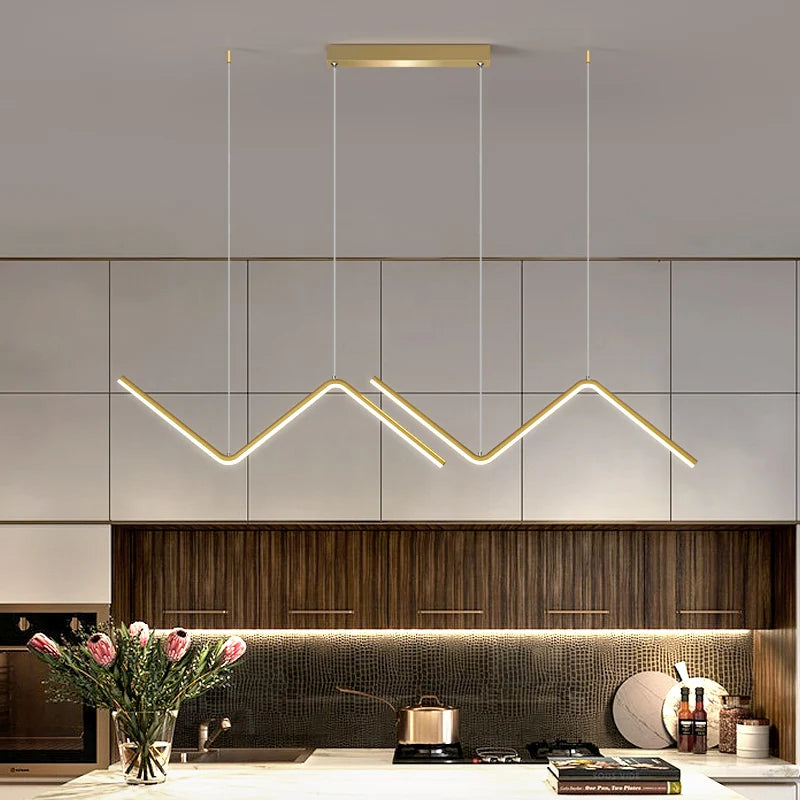 lampe led nordique suspendue décoration maison luminaire intérieur - vue 2 sur 8