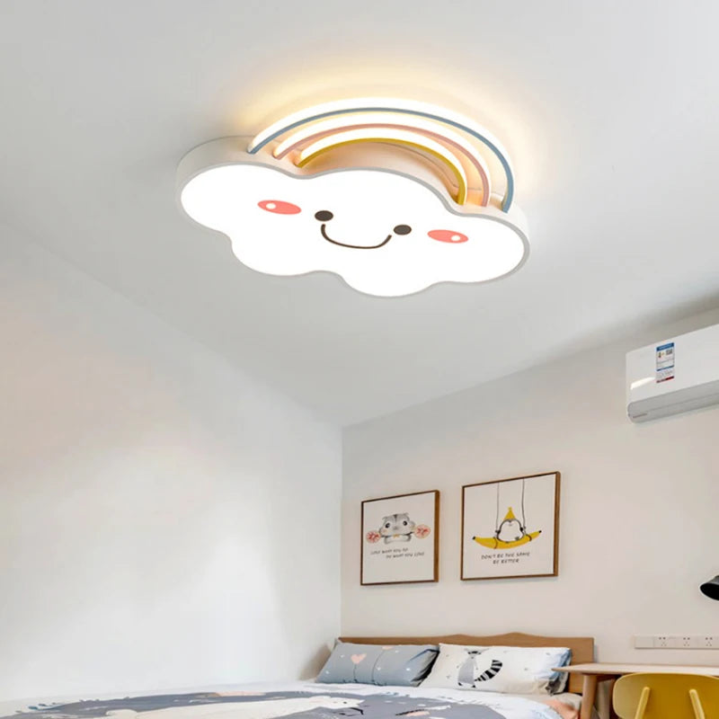 lustre nordique pour chambre d'enfants avec lumières led - vue 6 sur 12