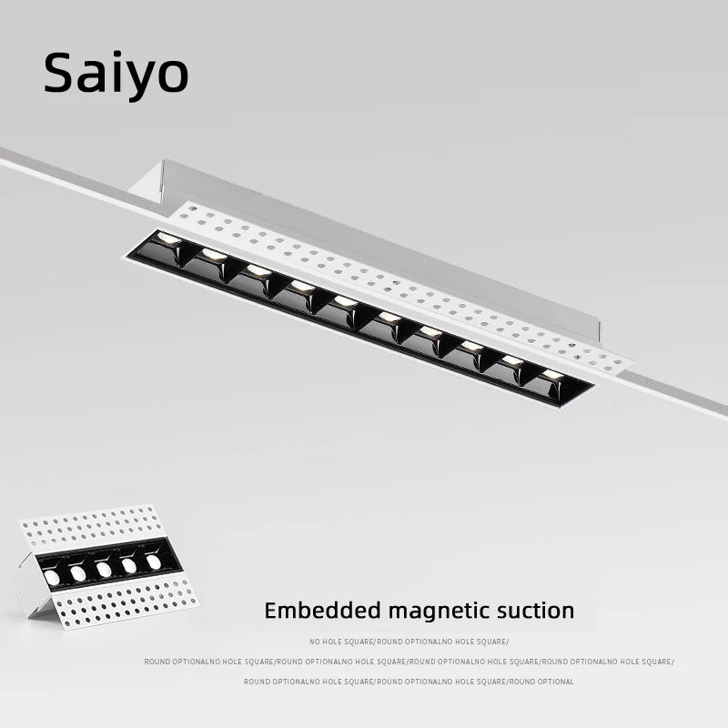 "saiyo led spot barre lumineuse linéaire magnétique sans monture"