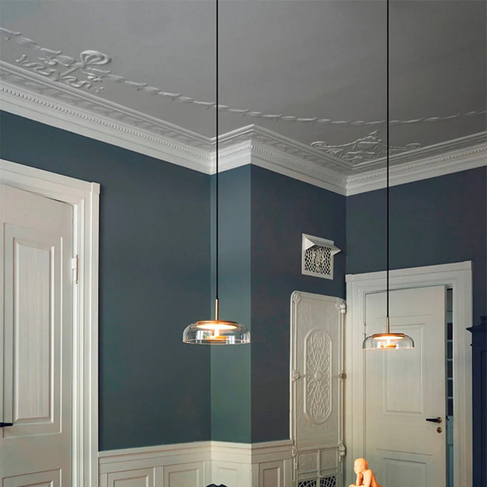 lustre scandinave moderne design luxe éclairage intérieur rond - vue 5 sur 10