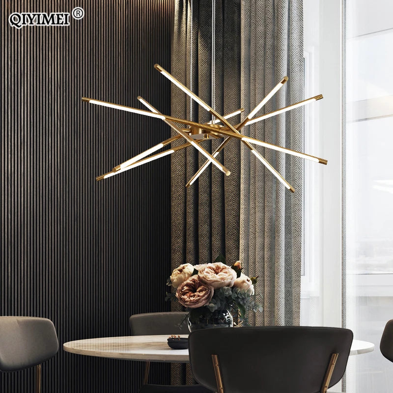 lustre led moderne pour décoration intérieure et éclairage - vue 3 sur 14