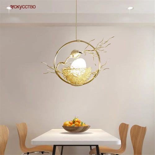 lustre décoratif style cottagecore avec éclairage led