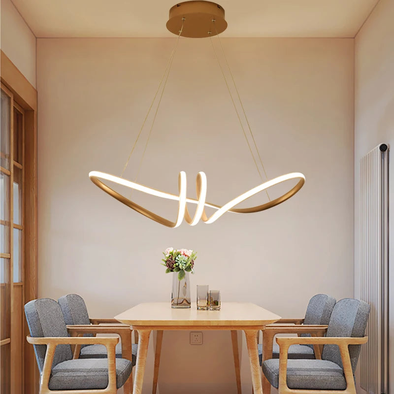 lampe suspendue led moderne avec télécommande luminaria avize