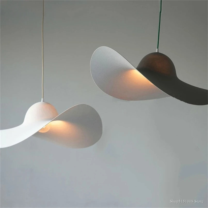Postmoderne simplicité lampes suspendues salle à manger Art décor à la maison concepteur chapeau de paille lampe salon suspension luminaires E27